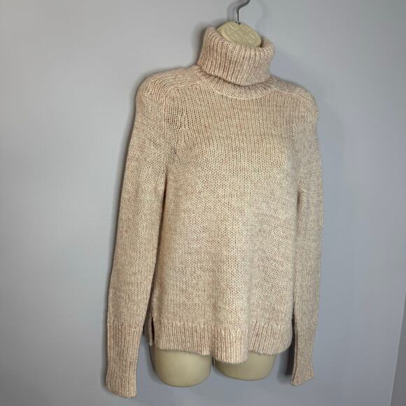 J. Crew Wool Blend Knit Turtle Knit Pink Sweater Preppy Casual Sz XS New - Picture 2 of 11